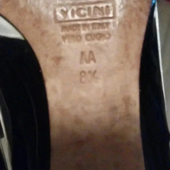 Giuseppe Zanotti Black/White Polka-Dot Kitten Heels Size 8.5AA Patent Leather - Picture 4 of 9